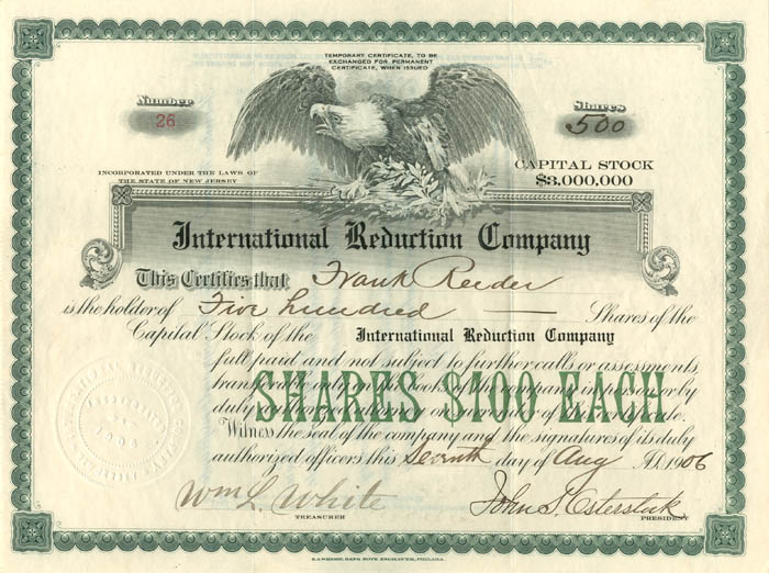 International Reduction Co.